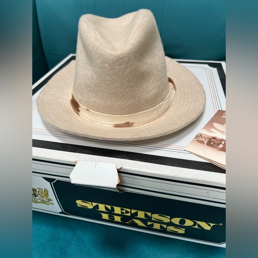 1950’s Stetson Felt and Hide Vintage Fedora Size 7 Original Box and Brochure - Picture 10 of 10
